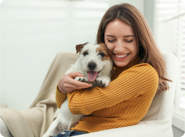 Girl with dog